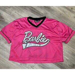 Malibu‎ Barbie women’s crop jersey size large